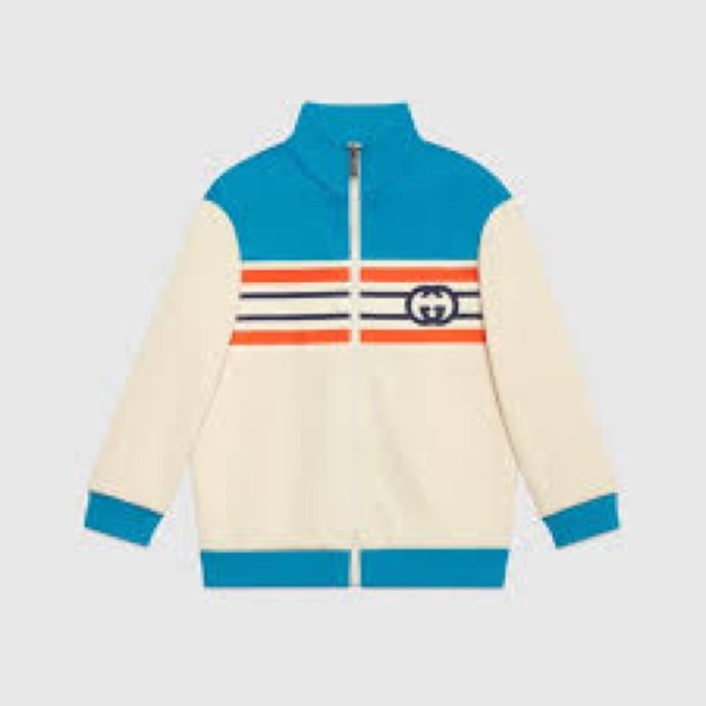 Gucci Kids Cream and Blue Sweatshirt